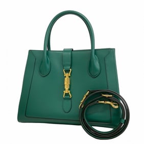 Gucci New Jackie handbag 649016 leather green women's