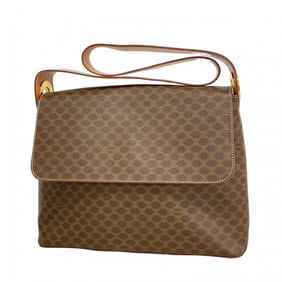 Celine Shoulder Bag Macadam Brown Women's