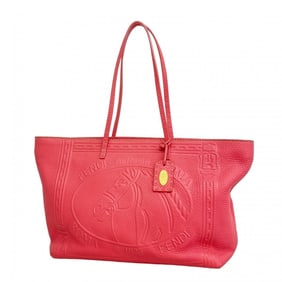 Fendi Selleria Leather Tote Bag in Pink and Gold for Women
