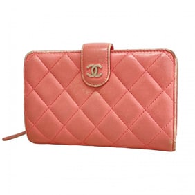 Chanel Matelasse Lambskin Pink Wallet for Women
