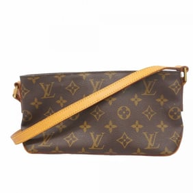 Louis Vuitton Monogram Trotter Shoulder Bag M51240 Brown Women's