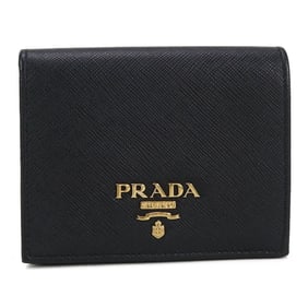 PRADA Prada Saffiano Multicolor Bifold Wallet 1MV204 Women's Black