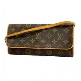 Louis Vuitton Monogram Pochette Twin GM Shoulder Bag M51852 Brown Women's