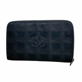 Chanel New Travel Nylon Long Wallet, Black, Women's