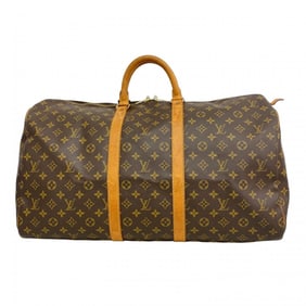 Louis Vuitton Monogram Keepall 55 Boston Bag M41424 Brown Men's and Women's