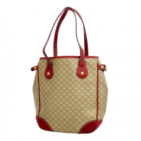 Celine handbag Macadam beige red women's
