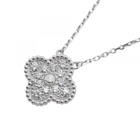Van Cleef & Arpels Alhambra Necklace in 18K White Gold with Diamonds for Women