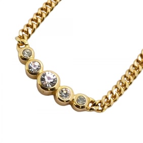 Christian Dior necklace with GP plating and rhinestones, gold, for women