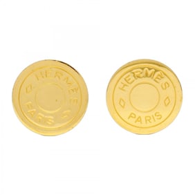 Hermes Serie Earrings, GP Plated Gold, Women's