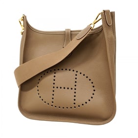 Hermes Hermès Evelyn 3PM Shoulder Bag in Taurillon Clemence Etoupe with B Stamp for Women