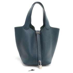 HERMES Picotin Lock PM Handbag, A Stamp, Women's, Blue