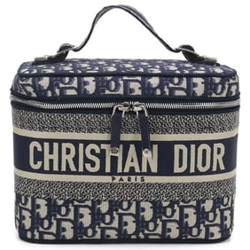 Christian Dior DIOR Dior Handbag S5480VRIW Oblique Women's Navy