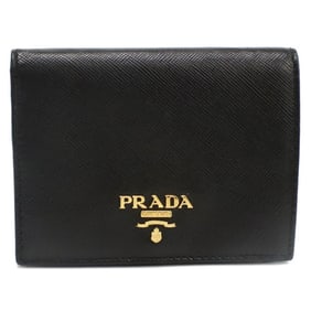 PRADA Prada Bifold Wallet 1MV204 QWA F0002 Saffiano Leather Women's Black