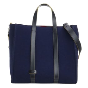 FENDI Men's Navy Wool Tote Bag FE52992 7VA390 51N