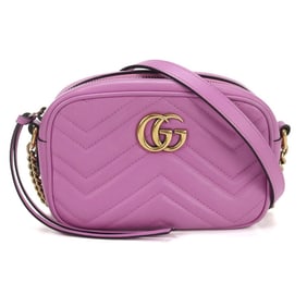 GUCCI GG Marmont Mini Camera Bag, Pink, 448065, Women's
