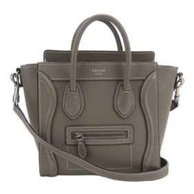CELINE Luggage Nano Handbag 18924, Women's, Gray