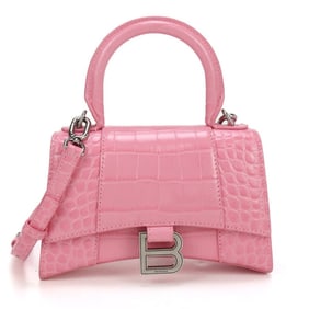 BALENCIAGA Handbag 592833 Top Handle Bag XS 2WAY Hourglass Women's Pink