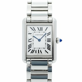 Cartier Tank Solo LM WSTA0052 Silver Dial Men's Watch