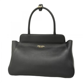Prada handbag leather black women's