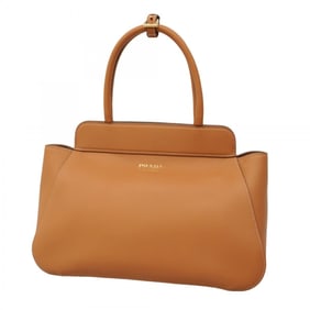 Prada handbag leather brown women's