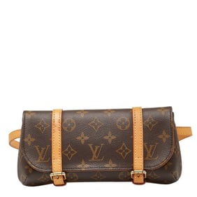 Louis Vuitton Monogram Pochette Marel Waist Bag M51159 Brown Leather Women's LOUIS VUITTON