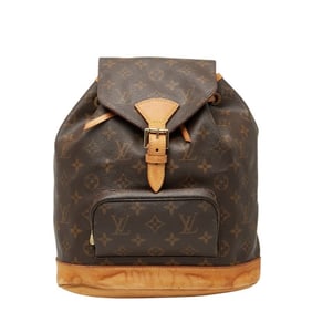 Louis Vuitton Monogram Montsouris MM Backpack M51136 Brown Leather Women's LOUIS VUITTON