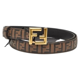 Fendi Zucca Belt Size: 75 30 Brown Black Leather Women's FENDI