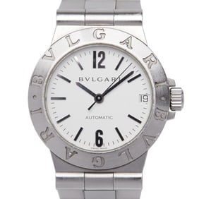 Bvlgari Diagono Sport Watch LCV29S Automatic White Dial Stainless Steel Women's BVLGARI