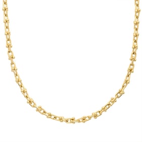 Tiffany & Co. Hardware Microlink Necklace 18KYG 26.6g Yellow Gold Unisex