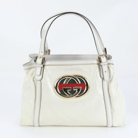 Gucci Sherry Line Interlocking G 162094 Leather Tote Bag Shoulder for Women