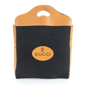 Gucci Wool and Leather Tote Bag Shoulder Handbag Men's