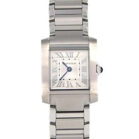 Cartier Tank Française SM WSTA0129 Stainless Steel Quartz Watch