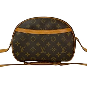 LOUIS VUITTON Blois Monogram Leather Mini Shoulder Bag/Pochette Brown 10648
