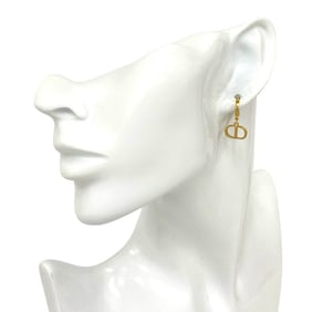 Christian Dior Petit CD Logo Motif GP Earrings, Gold, 40233
