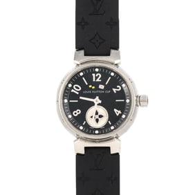 Louis Vuitton Tambour Lovely Cup 12P Q12M1 Stainless Steel Quartz Watch
