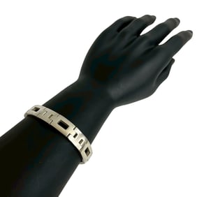 HERMES Hercules Silver 925 Bracelet Chain Bangle for Men and Women, 823-9