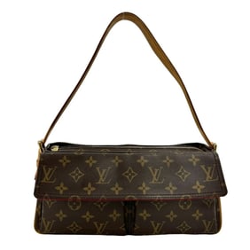 LOUIS VUITTON Viva Cite MM Monogram Leather Semi-One Shoulder Bag/Mini Tote Bag, Brown, 91193