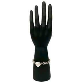 TIFFANY & Co. Tiffany Return to Heart Tag Bracelet, 925 Sterling Silver, Chain, 1398a