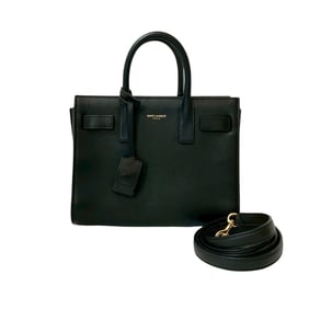 Yves Saint Laurent SAINT LAURENT PARIS Sac de Jour Leather 2-Way Handbag/Shoulder Bag, Black, 22722