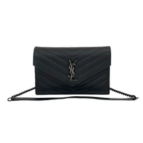 Yves Saint Laurent SAINT LAURENT PARIS YSL Logo Metal Hardware Leather Chain Mini Shoulder Bag