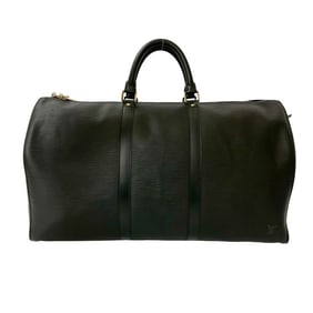 LOUIS VUITTON Louis Vuitton Keepall 50 Epi Leather Boston Bag Handbag Black Noir 27335