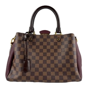 Louis Vuitton Damier Brittany Handbag Shoulder Bag in Canvas, Ebene x Bordeaux, Women's, N41675