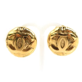 CHANEL Coco Mark Metal Gold Earrings for Women e61119j