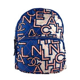 CHANEL Satin Blue Backpack for Women z7730