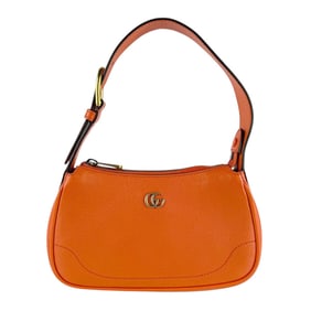 Gucci GG Marmont Aphrodite handbag in orange leather, women's, 739076 z7717