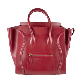 Celine Luggage Mini Shopper Handbag in Red Leather for Men and Women, Z7743