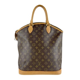 Louis Vuitton Monogram Lockit Handbag in Canvas, Brown and Gold, Women's, M40102 z7722