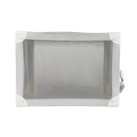 Louis Vuitton Epi Plage Soft Trunk Shoulder Bag in White and Clear Leather (M55602 z7744)