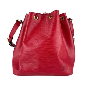 Louis Vuitton Epi Petit Noe Shoulder Bag in Leather, Red and Gold, Women's, M44107 z7726