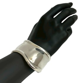 TIFFANY & Co. Tiffany Bone Cuff Bangle, 925 Sterling Silver, 79391